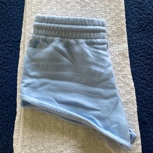 Aritzia sweat shorts pastel blue